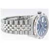 Image 3 : Rolex Men's Stainless Steel Blue Index Diamond Oyster Perpetual Datejust Wristwatch