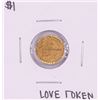 Image 1 : $1 Indian Princess Head Gold Dollar Love Token Coin
