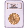 Image 1 : 1908 No Motto $20 Saint Gaudens Double Eagle Gold Coin NGC MS62