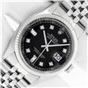 Image 1 : Rolex Men's Stainless Black Diamond Datejust Wristwatch Oyster Perpetual