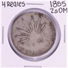 Image 1 : 1855 ZsOM Mexico 4 Reales Silver Coin