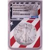 Image 1 : 2018-W $1 Proof American Silver Eagle Coin NGC PF69 Ultra Cameo Congratulations Flag