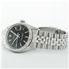Image 4 : Rolex Mens Stainless Steel Black Index Oyster Perpetual Datejust Wristwatch