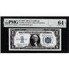 Image 1 : 1934 $1 Funnyback Silver Certificate Note Fr.1606 PMG Choice Uncirculated 64EPQ