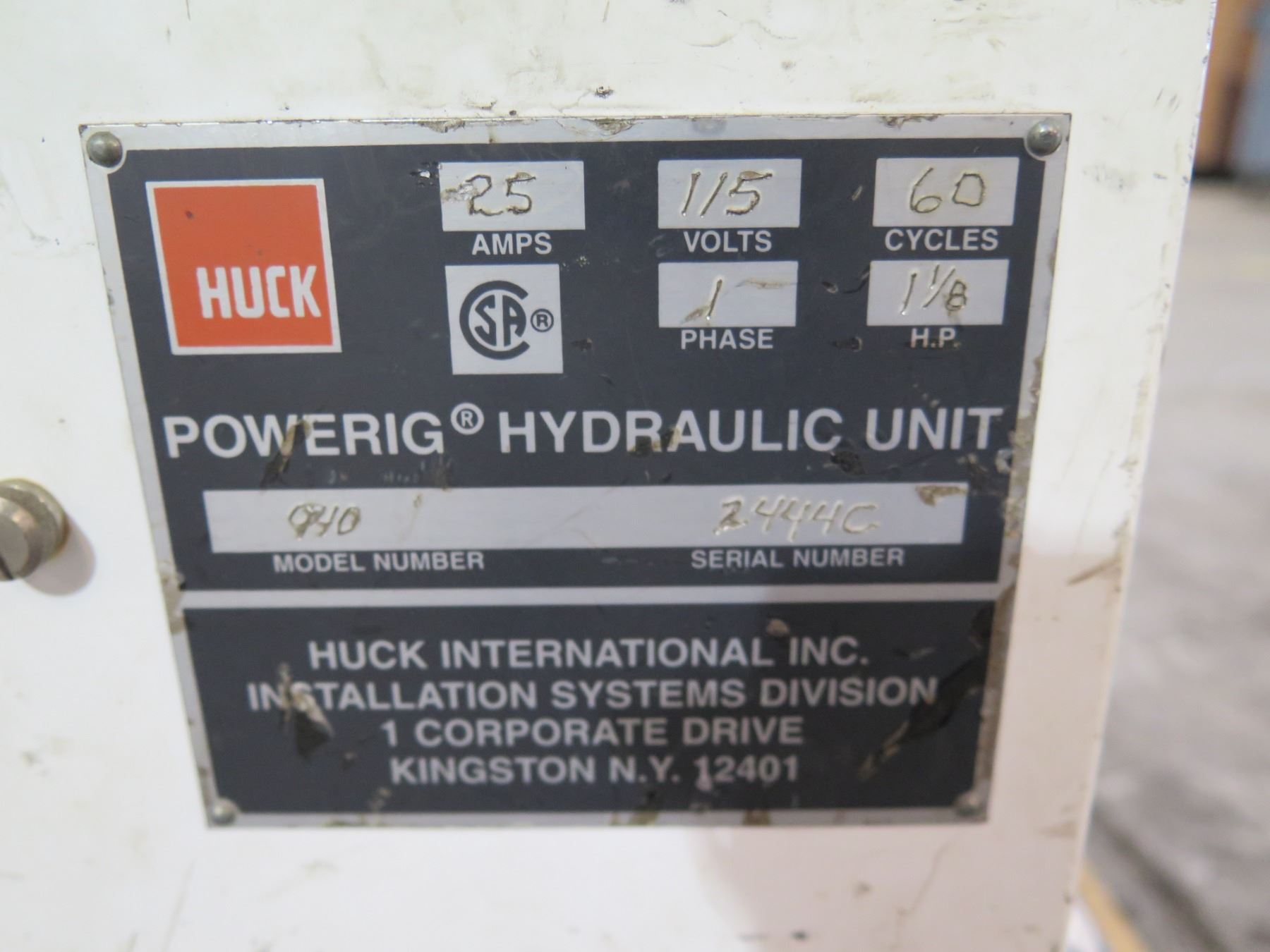 Huck 940 Powerig Hydraulic Unit w/Huck 3585 Tool