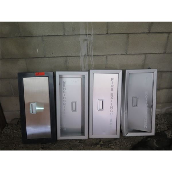 Qty 4 Wall Mount Fire Extinguisher Holder Boxes