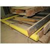 Image 5 : Pallet 3 Metal Forklift Carriages, Yellow Metal Stands, Metal Lengths, etc