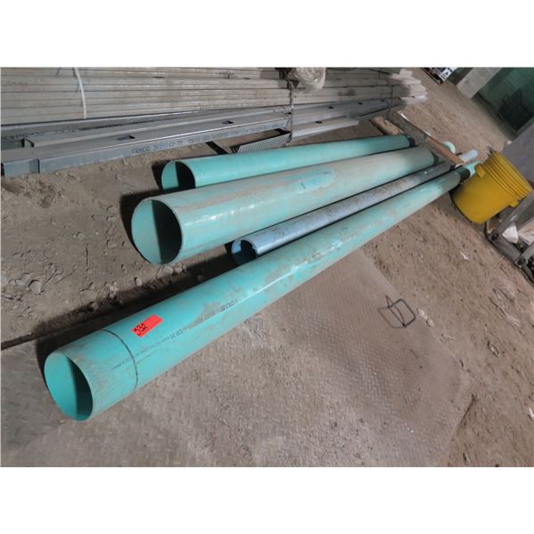 Multiple Long Blue 6" Cresline & 8" TM Eagle PVC Pipe, Gasket Joint to 245"L