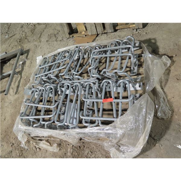 Multiple Etched Metal Hand Railings w/ Base Mount