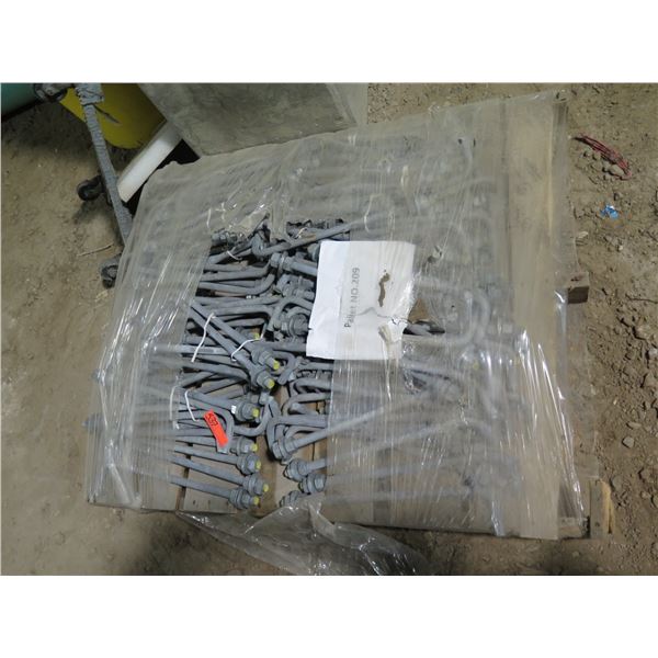 Pallet Bent Metal Rods w/ Threaded Ends & Bolt