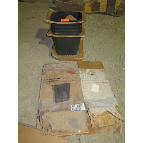 Multiple Stacking Fire Resistant Wastebaskets