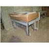 Image 1 : Rolling Metal Table w/ Drawer & Box Conveyor Parts 48"x30"x29.5"H