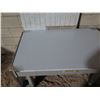 Image 4 : Rolling Metal Table w/ Drawer & Plastic Holed Sheet 48"x30"x29.5"H