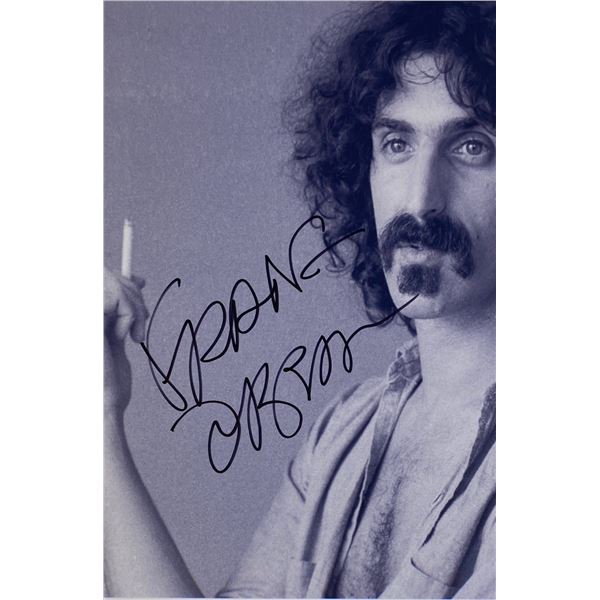 Autograph Signed Frank Zappa Photo