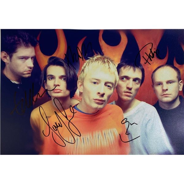 Autograph Signed Radiohead Photo