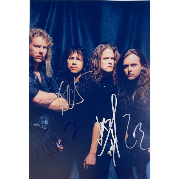 Autograph Signed Metallica Photo