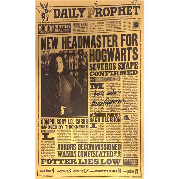 Autograph Harry Potter Newspaper Poster