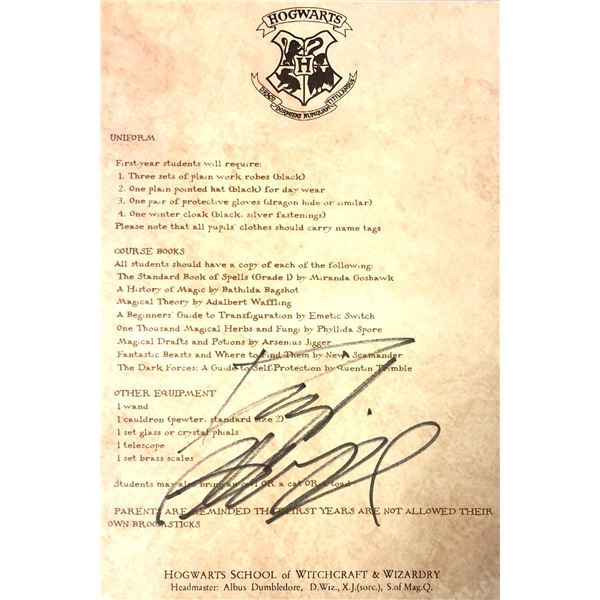 Autograph Harry Potter Letter