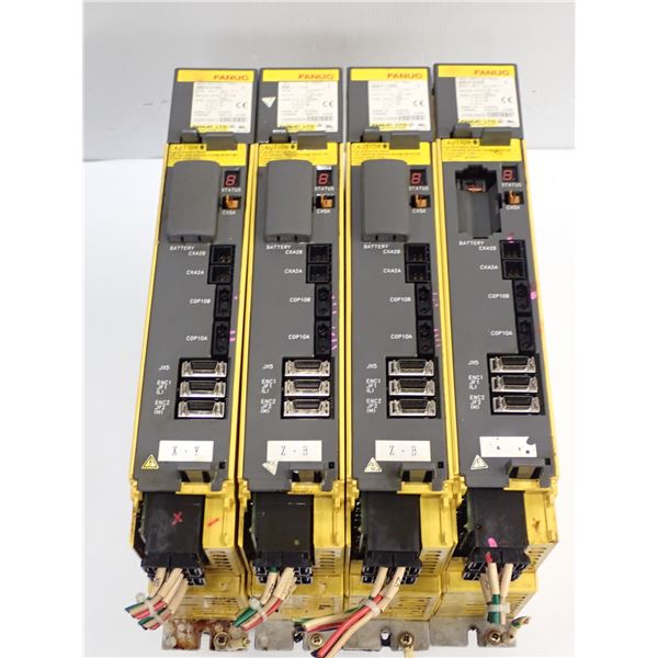 (4) Fanuc # A06B-6114-H209 Servo Amplifier Modules