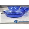 Image 2 : Cobalt Blue Full Color Pyrex Set of (4) Mixing Bowls