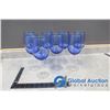 Image 1 : (8) Blue Glass Wine Gleasses