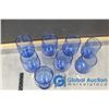 Image 3 : (8) Blue Glass Wine Gleasses