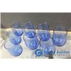 Image 5 : (8) Blue Glass Wine Gleasses