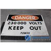 Image 1 : Danger Voltage Metal Sign