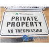 Image 2 : (2) Weyerhaeuser Private Property Metal Signs