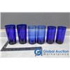 Image 1 : (6) Blue Glass Water Glasses