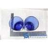 Image 5 : (6) Blue Glass Water Glasses