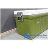 Image 2 : **Green Coleman Cooler with Lid