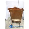 Image 7 : **Vintage Padded Wood Rocking Chair