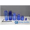 Image 1 : (6) Blue Glass Cannisters