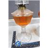 Image 3 : (2) Glass Oil Lamp with Shades - Full