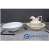 Image 1 : Ceramic Pitcher and Basin Set and Wash Basin