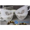 Image 8 : Heat Proof Milk Glass Set, Gold Trim Glass, etc