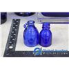 Image 2 : Blue Glass - (2) Goblets, Coffee Mug, Vase, Mini Bottles, Large Bottle