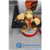 Image 2 : Amiibo Donkey Kong and Diddy Kong, and Nintendo DS Game Storage Barrel