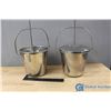 Image 1 : (2) Metal Pails - One with Lid