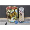 Image 1 : White Tail Deer Thermometer and Remington Fantasy Tin Sign