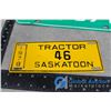 Image 2 : (2) Saskatchewan License Plates, 1978 Saskatoon Tractor Plate and Hamilton Plate