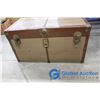 Image 3 : **Small Brown Tin Clad Steamer Trunk - Missing Tray