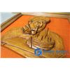 Image 3 : Framed Painting and Wood Carved Art