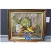 Image 5 : Framed Painting and Wood Carved Art