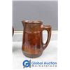 Image 4 : (3) Brown Ceramic Pitchers