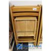 Image 1 : **(4) Wood Folding Chairs - Bid Price x4