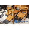Image 4 : **(4) Wood Folding Chairs - Bid Price x4