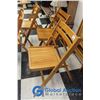 Image 6 : **(4) Wood Folding Chairs - Bid Price x4