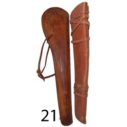 TWO RIFLE SCABBARDS